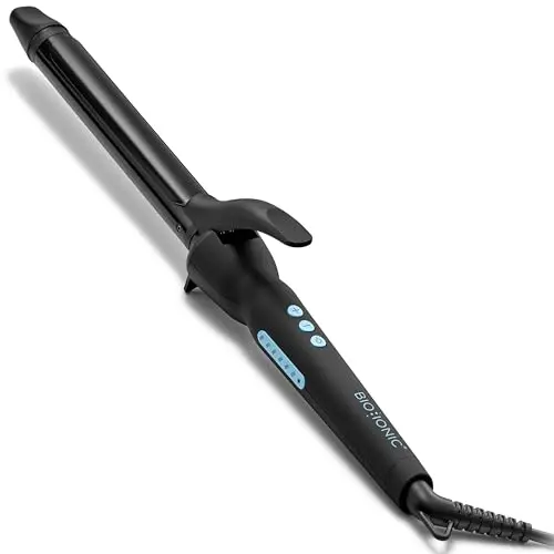 Bio Ionic long barrel curling iron with moisture heat technology