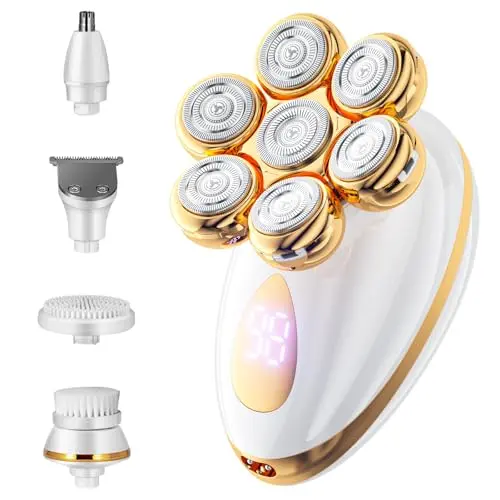 Augrz 7D floating head electric razor for women with multiple attachments