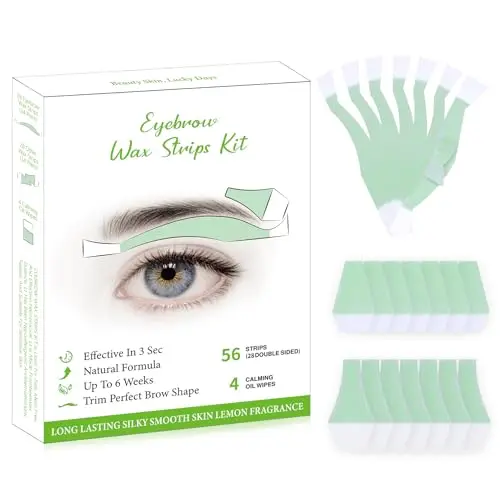 Dr.Okay package of natural beeswax eyebrow and lip hair removal strips