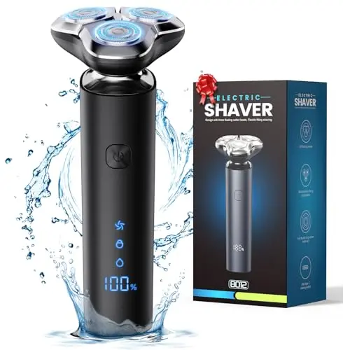 eboboin electric razor for men with 3-blade rotary system