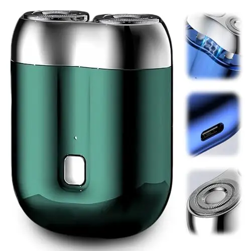 Generic Green Mini Dual-Head Electric Portable Razor