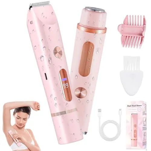 Dar Darouxiao pink 2-in-1 electric trimmer and shaver for women