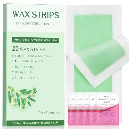 YSCFHSHC green wax strips kit with natural formula packaging