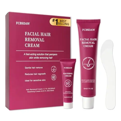 FCBSDAW Facial Hair Removal Cream with Soothing Serum